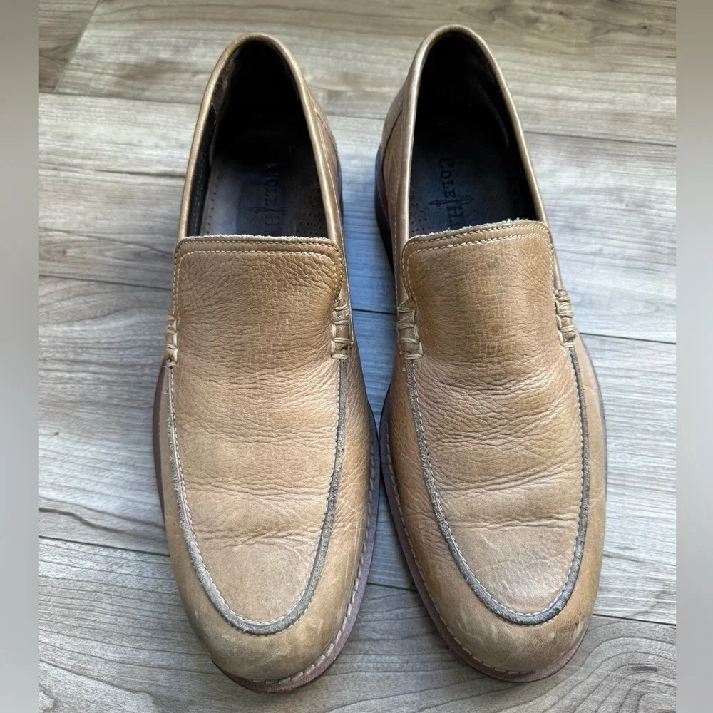 Men’s Cole Haan slip-on loafer Shoes Lt brown leather Size 10 M